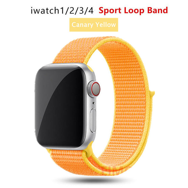 Nylon strap For Apple Watch band 42mm 38mm iWatch 4 band 44mm 40mm Bracelet Sport loop watchband watch belt Breathable 5 4 3 2 1