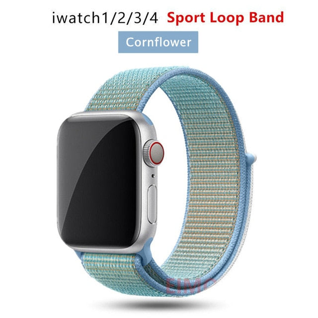 Nylon strap For Apple Watch band 42mm 38mm iWatch 4 band 44mm 40mm Bracelet Sport loop watchband watch belt Breathable 5 4 3 2 1
