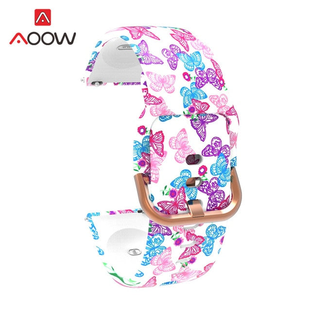 20mm Printing Silicone Watchband for Samsung Galaxy Watch Active 42mm Gear Sport S2 Garmin Amazfit Bracelet Band Strap Correa