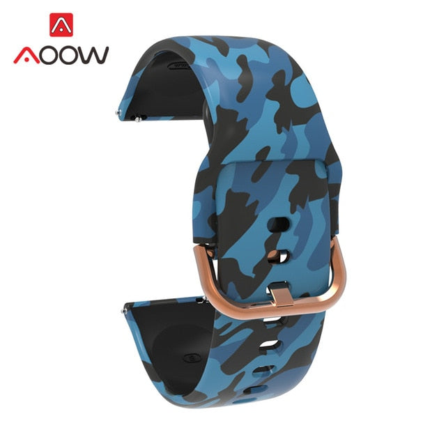 20mm Printing Silicone Watchband for Samsung Galaxy Watch Active 42mm Gear Sport S2 Garmin Amazfit Bracelet Band Strap Correa