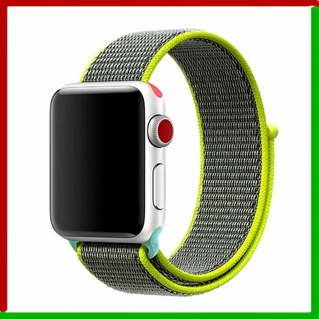 Nylon strap For Apple Watch band 42mm 38mm iWatch 4 band 44mm 40mm Bracelet Sport loop watchband watch belt Breathable 5 4 3 2 1