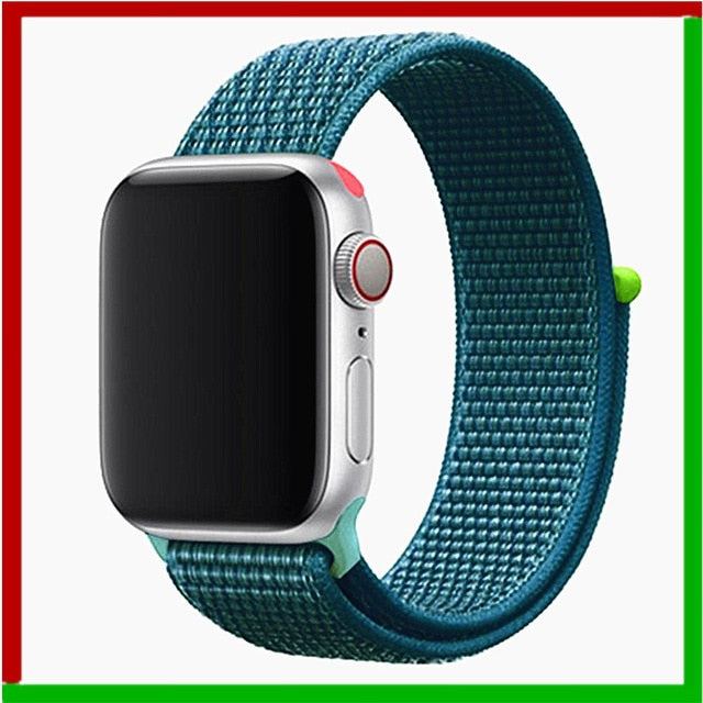Nylon strap For Apple Watch band 42mm 38mm iWatch 4 band 44mm 40mm Bracelet Sport loop watchband watch belt Breathable 5 4 3 2 1