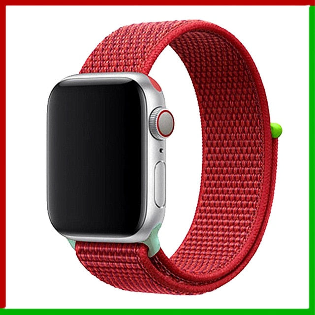 Nylon strap For Apple Watch band 42mm 38mm iWatch 4 band 44mm 40mm Bracelet Sport loop watchband watch belt Breathable 5 4 3 2 1