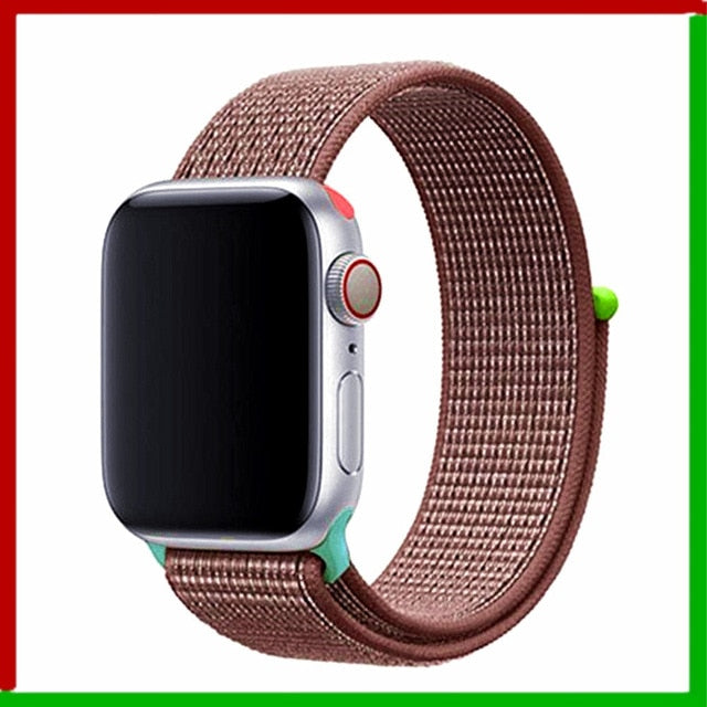 Nylon strap For Apple Watch band 42mm 38mm iWatch 4 band 44mm 40mm Bracelet Sport loop watchband watch belt Breathable 5 4 3 2 1