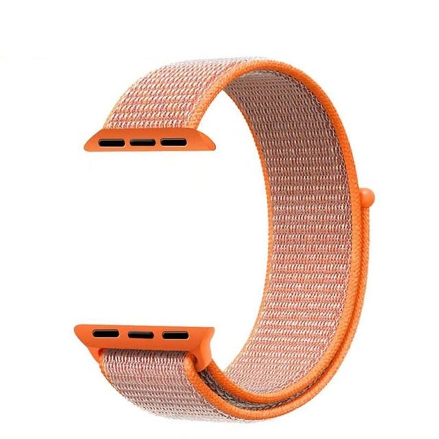 Loop woven Nylon band strap for apple watch band 42mm 38mm sport fabric nylon bracelet 44mm 40mm iwatch 5/4/3/2 watchband