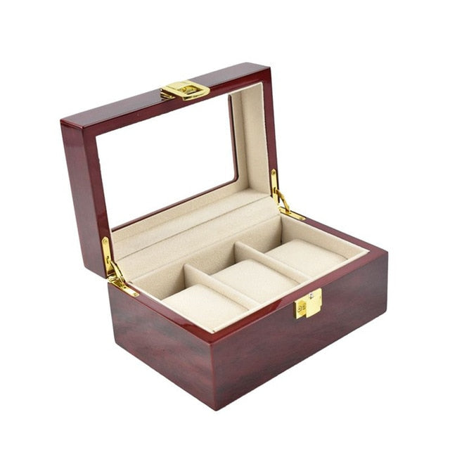 Luxury Wooden Watch Box Watch Holder Box For Watches Men Glass Top Jewelry Organizer Box 2 3 5 12 Grids Watch Organizer New D40