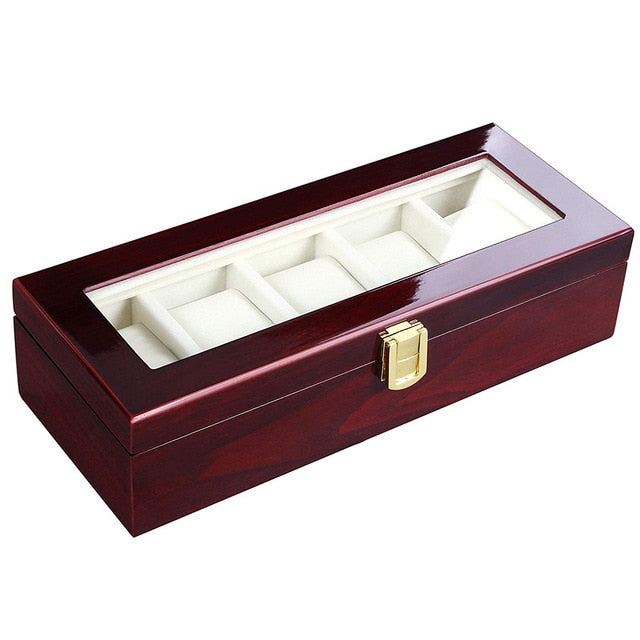 Luxury Wooden Watch Box Watch Holder Box For Watches Men Glass Top Jewelry Organizer Box 2 3 5 12 Grids Watch Organizer New D40