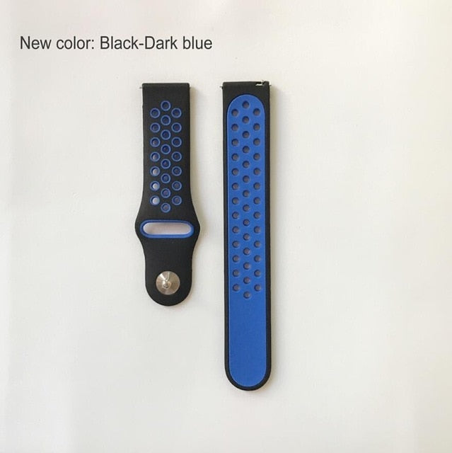 Silicone Strap Watch Band For Huami Amazfit Bip Watch Wrist Band 20mm For Xiaomi mijia quartz Garmin Forerunner 645 Vivoactive 3