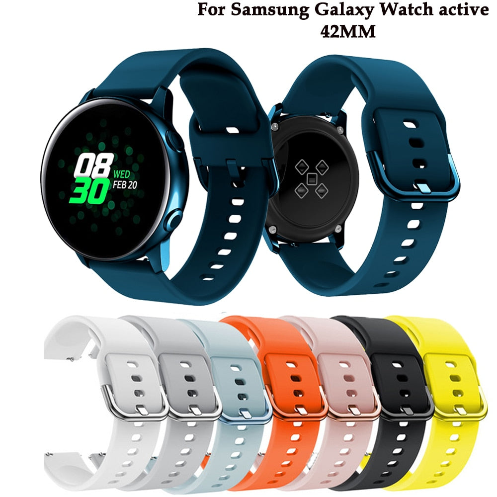 Silicone Original sport watch band For Galaxy watch active smart watch strap For Samsung Galaxy watch Replacement New strap 20MM