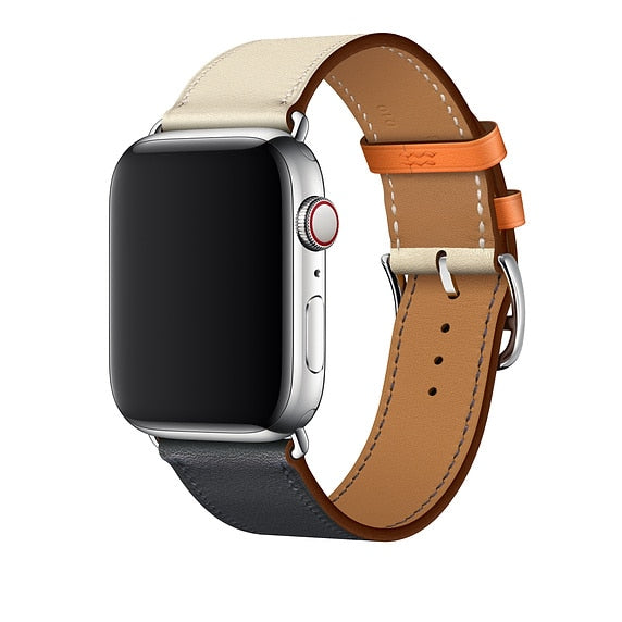 Bracelet for iwatch belt Series 5/4/3/2/1 Genuine Leather strap For Apple Watch band Single Tour 38mm 42mm 40mm 44mm