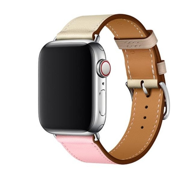 Bracelet for iwatch belt Series 5/4/3/2/1 Genuine Leather strap For Apple Watch band Single Tour 38mm 42mm 40mm 44mm