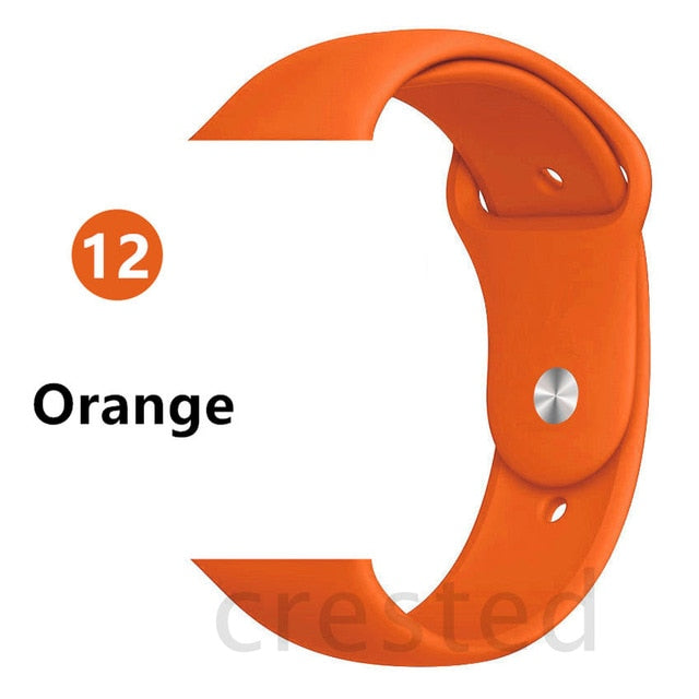 Silicone strap For Apple Watch band 44 mm/40mm iwatch Band 38mm 42mm Sport bracelet Rubber watchband for apple watch 5 4 3 2 1