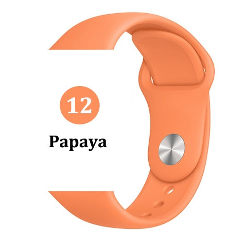 Strap for Apple watch band 42mm 38mm 44mm 40mm correa iwatch 5 4 3 2 sport silicone bracelet pulseira Apple watch 4 accessories