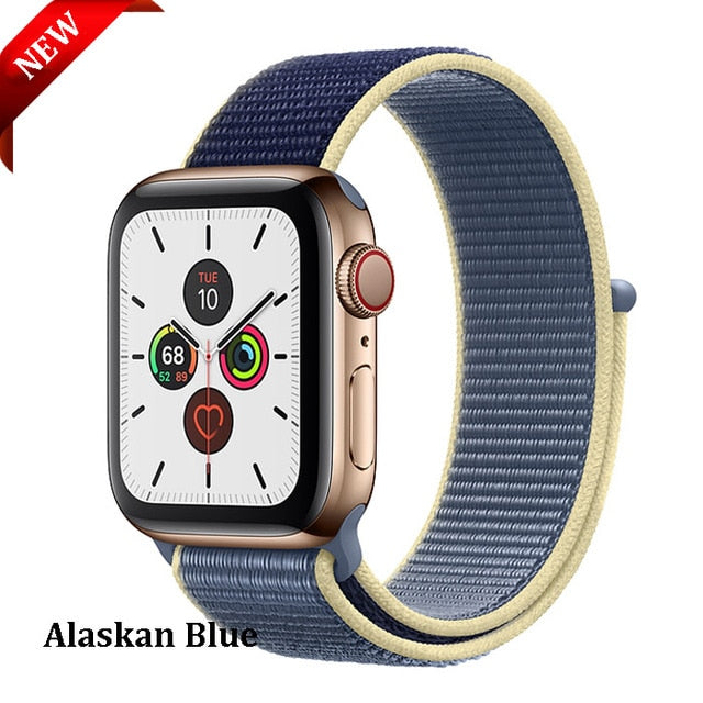 Strap For Apple Watch band 44 mm 40mm apple watch 5 4 iwatch band 5 4 42mm 38mm Sport Loop Nylon bracelet Watchband accessories