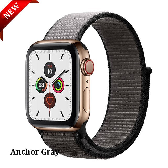 Strap For Apple Watch band 44 mm 40mm apple watch 5 4 iwatch band 5 4 42mm 38mm Sport Loop Nylon bracelet Watchband accessories