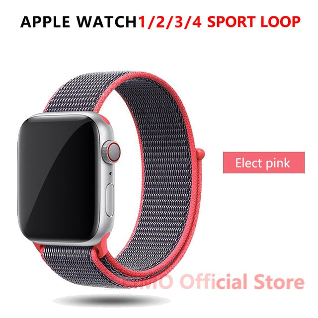 Strap For Apple Watch band 44 mm 40mm apple watch 5 4 iwatch band 5 4 42mm 38mm Sport Loop Nylon bracelet Watchband accessories