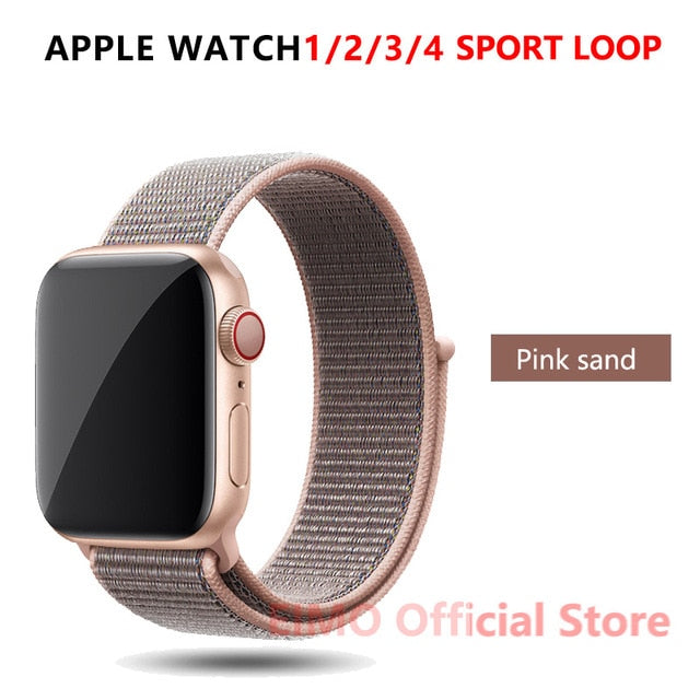 Strap For Apple Watch band 44 mm 40mm apple watch 5 4 iwatch band 5 4 42mm 38mm Sport Loop Nylon bracelet Watchband accessories