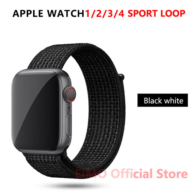 Strap For Apple Watch band 44 mm 40mm apple watch 5 4 iwatch band 5 4 42mm 38mm Sport Loop Nylon bracelet Watchband accessories