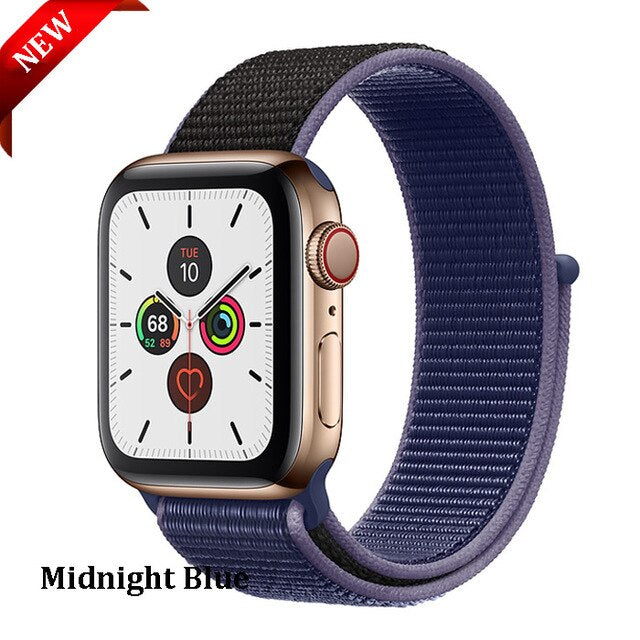 Strap For Apple Watch band 44 mm 40mm apple watch 5 4 iwatch band 5 4 42mm 38mm Sport Loop Nylon bracelet Watchband accessories