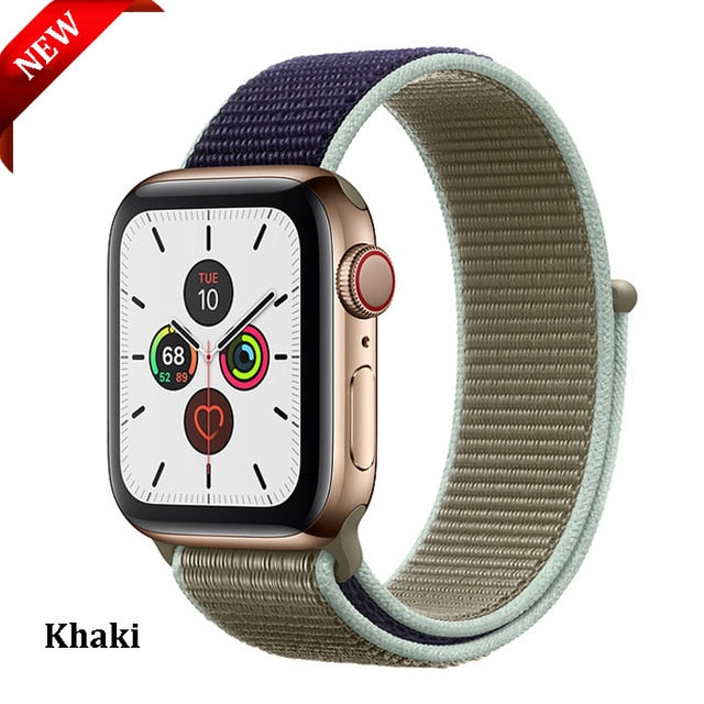 Strap For Apple Watch band 44 mm 40mm apple watch 5 4 iwatch band 5 4 42mm 38mm Sport Loop Nylon bracelet Watchband accessories