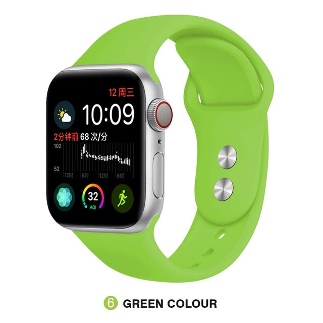 Silicone strap For Apple Watch band 38mm 42mm iwatch 5 Band 44mm 40mm Sport bracelet Rubber watchband for  iwatch 4 3 2 1