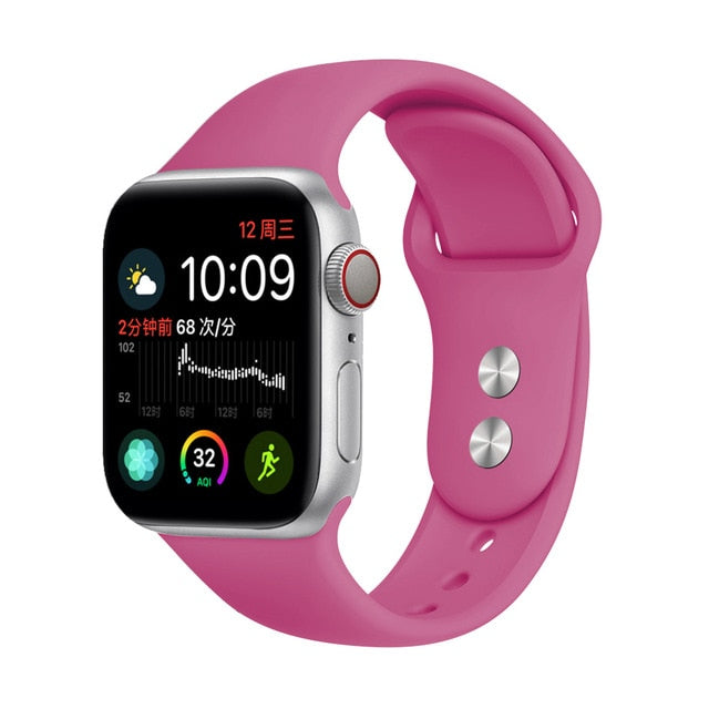 Silicone strap For Apple Watch band 38mm 42mm iwatch 5 Band 44mm 40mm Sport bracelet Rubber watchband for  iwatch 4 3 2 1