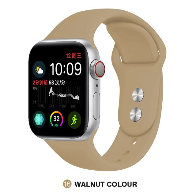 Silicone strap For Apple Watch band 38mm 42mm iwatch 5 Band 44mm 40mm Sport bracelet Rubber watchband for  iwatch 4 3 2 1