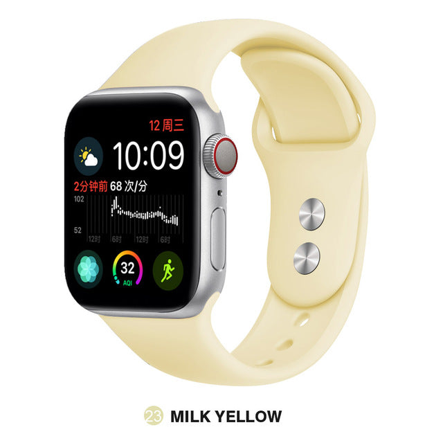 Silicone strap For Apple Watch band 38mm 42mm iwatch 5 Band 44mm 40mm Sport bracelet Rubber watchband for  iwatch 4 3 2 1