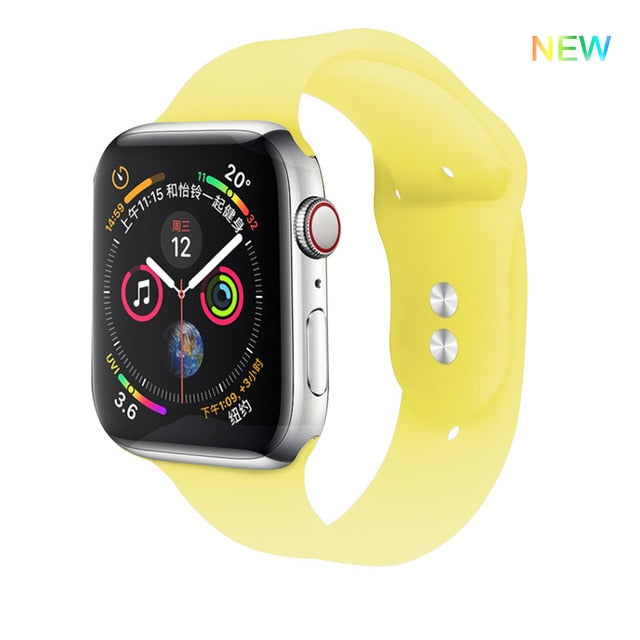 Silicone strap For Apple Watch band 38mm 42mm iwatch 5 Band 44mm 40mm Sport bracelet Rubber watchband for  iwatch 4 3 2 1