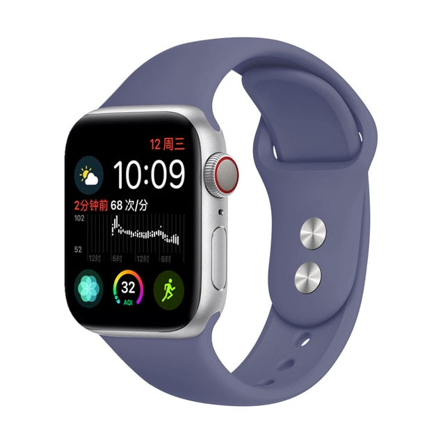 Silicone strap For Apple Watch band 38mm 42mm iwatch 5 Band 44mm 40mm Sport bracelet Rubber watchband for  iwatch 4 3 2 1