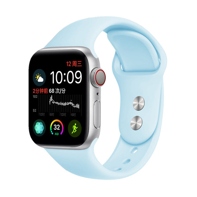 Silicone strap For Apple Watch band 38mm 42mm iwatch 5 Band 44mm 40mm Sport bracelet Rubber watchband for  iwatch 4 3 2 1