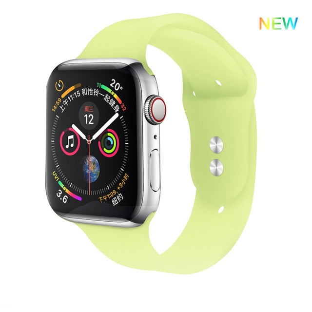 Silicone strap For Apple Watch band 38mm 42mm iwatch 5 Band 44mm 40mm Sport bracelet Rubber watchband for  iwatch 4 3 2 1