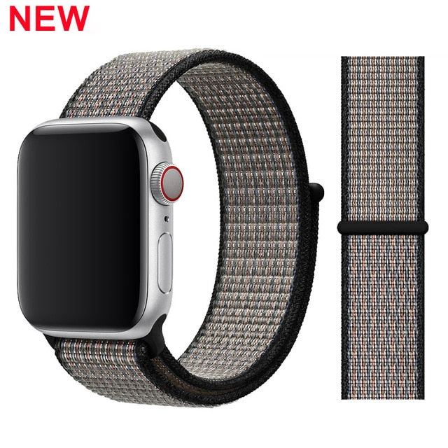 Sport Loop Strap For Apple watch band 42mm 38mm correa 5 4 44mm 40mm Iwatch series 3 2 Watchband bracelet breathable Accessories