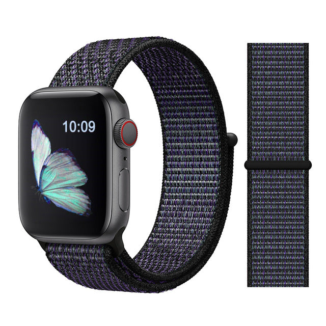 Sport Loop Strap For Apple watch band 42mm 38mm correa 5 4 44mm 40mm Iwatch series 3 2 Watchband bracelet breathable Accessories