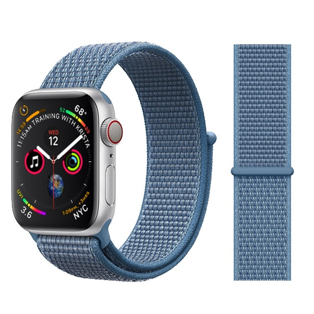 Sport Loop Strap For Apple watch band 42mm 38mm correa 5 4 44mm 40mm Iwatch series 3 2 Watchband bracelet breathable Accessories