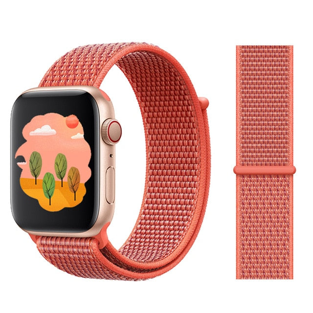 Sport Loop Strap For Apple watch band 42mm 38mm correa 5 4 44mm 40mm Iwatch series 3 2 Watchband bracelet breathable Accessories