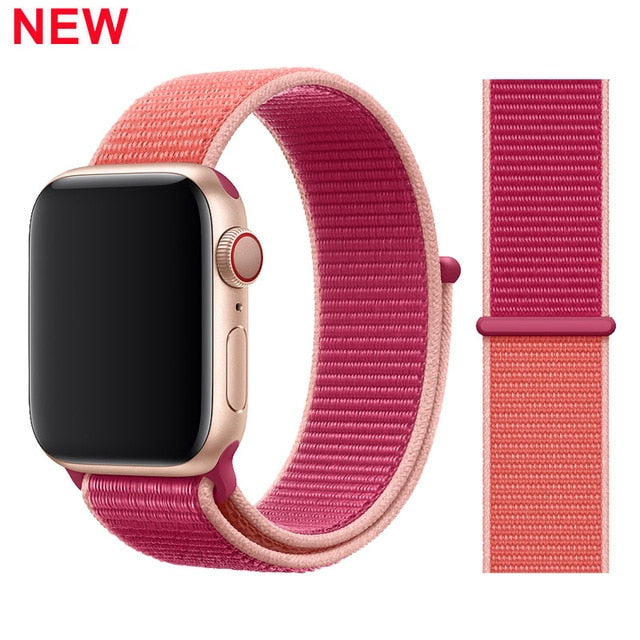 Sport Loop Strap For Apple watch band 42mm 38mm correa 5 4 44mm 40mm Iwatch series 3 2 Watchband bracelet breathable Accessories