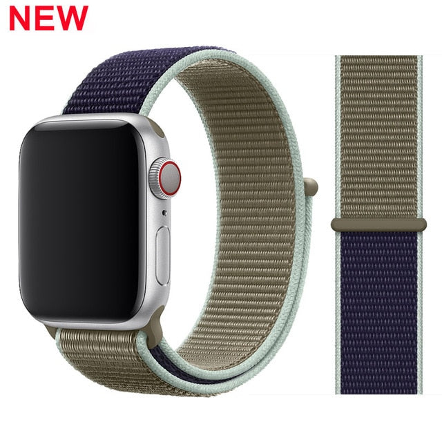 Sport Loop Strap For Apple watch band 42mm 38mm correa 5 4 44mm 40mm Iwatch series 3 2 Watchband bracelet breathable Accessories