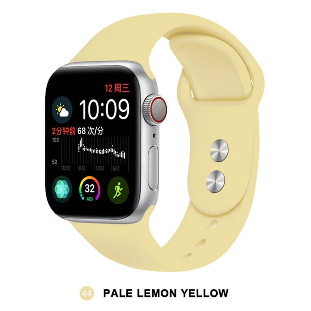 Silicone strap For Apple Watch band 38mm 42mm iwatch 5 Band 44mm 40mm Sport bracelet Rubber watchband for  iwatch 4 3 2 1