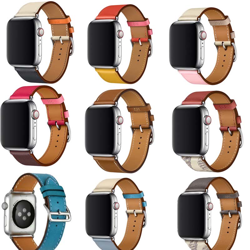 Bracelet for iwatch belt Series 5/4/3/2/1 Genuine Leather strap For Apple Watch band Single Tour 38mm 42mm 40mm 44mm