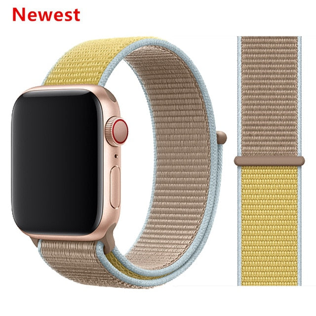 Nylon strap For Apple Watch band 42mm 38mm iWatch 4 band 44mm 40mm Bracelet Sport loop watchband watch belt Breathable 5 4 3 2 1