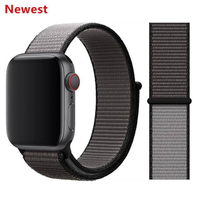 Nylon strap For Apple Watch band 42mm 38mm iWatch 4 band 44mm 40mm Bracelet Sport loop watchband watch belt Breathable 5 4 3 2 1