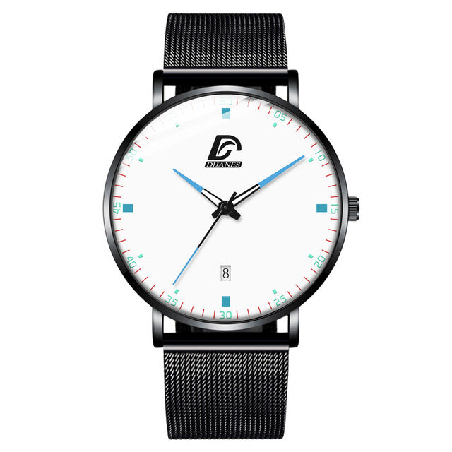 2020 Fashion Mens Business Minimalist Watches Luxury Ultra Thin Stainless Steel Mesh Belt Analog Quartz Watch relogio masculino