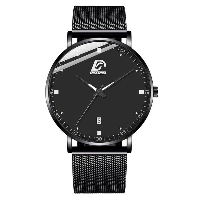 2020 Fashion Mens Business Minimalist Watches Luxury Ultra Thin Stainless Steel Mesh Belt Analog Quartz Watch relogio masculino