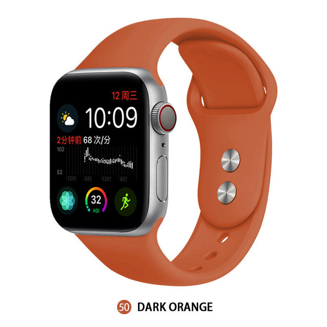 Silicone strap For Apple Watch band 38mm 42mm iwatch 5 Band 44mm 40mm Sport bracelet Rubber watchband for  iwatch 4 3 2 1