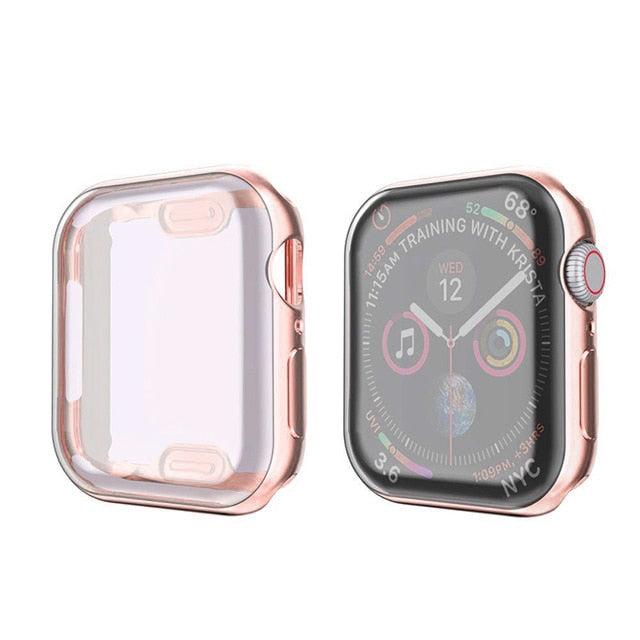Watch Cover case For Apple Watch series 5 4 3 2 1 band case 42mm 38m 40mm 44mm Slim TPU case Protector for iWatch 4 44mm