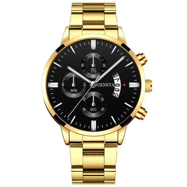 Fashion Men Stainless Steel Watch Luxury Calendar Quartz Wrist Watches Business Casual Watch for Man Clock reloj hombre