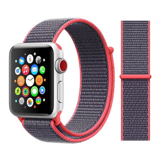Sport Loop Strap For Apple watch band 42mm 38mm correa 5 4 44mm 40mm Iwatch series 3 2 Watchband bracelet breathable Accessories