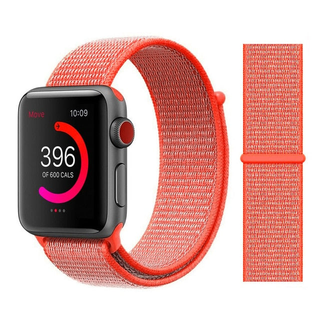 Sport Loop Strap For Apple watch band 42mm 38mm correa 5 4 44mm 40mm Iwatch series 3 2 Watchband bracelet breathable Accessories