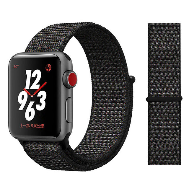 Sport Loop Strap For Apple watch band 42mm 38mm correa 5 4 44mm 40mm Iwatch series 3 2 Watchband bracelet breathable Accessories